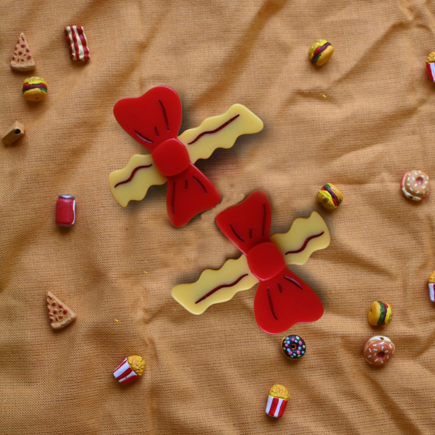 Bow-Tie French Fry Alligator Clip Set PREORDER